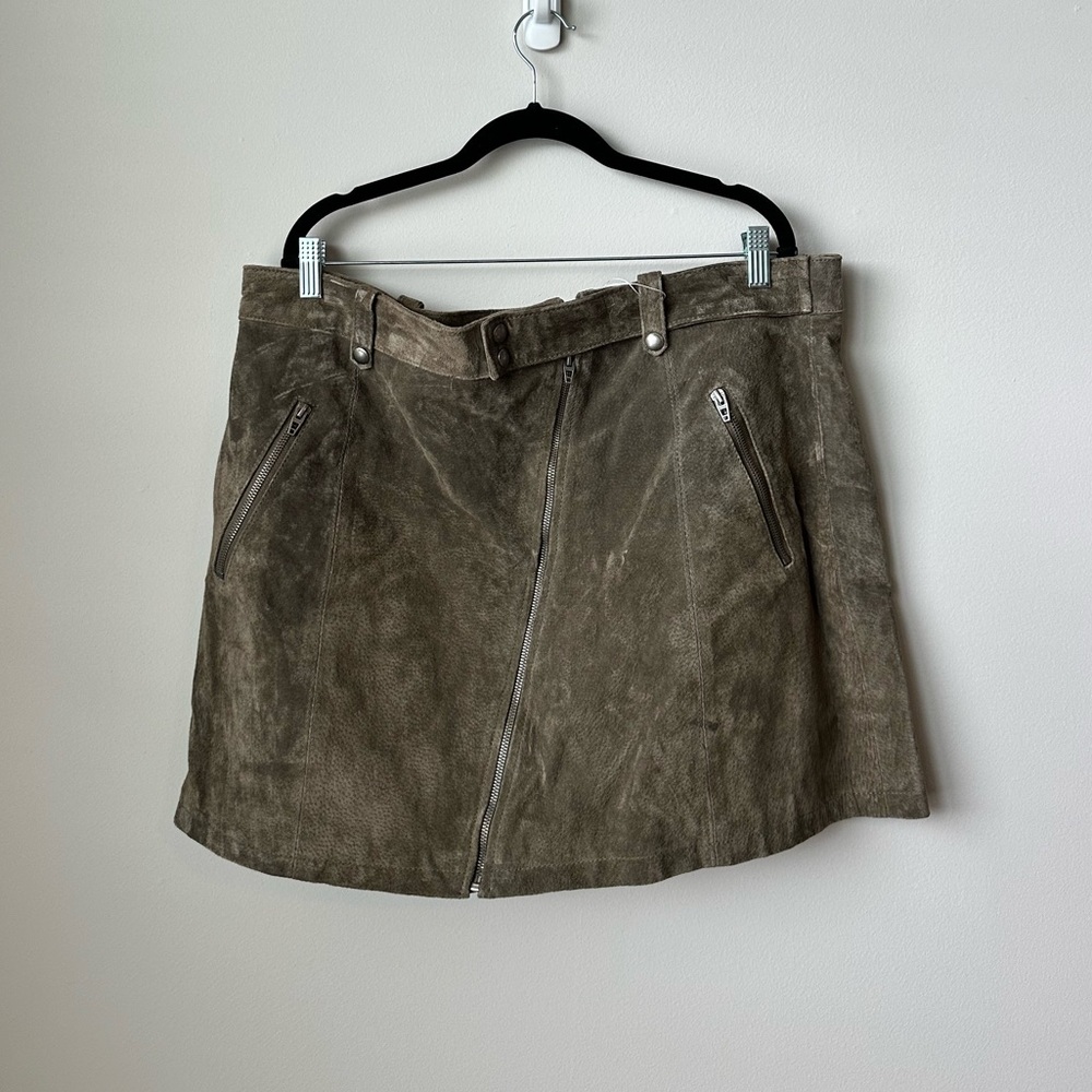 BlankNYC suede moto skirt
